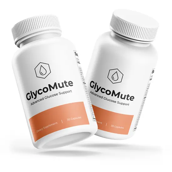 GlycoMute bottle with natural plant-based capsules for blood sugar wellness support